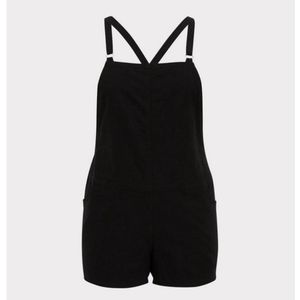 Black Women's Overall Shorts